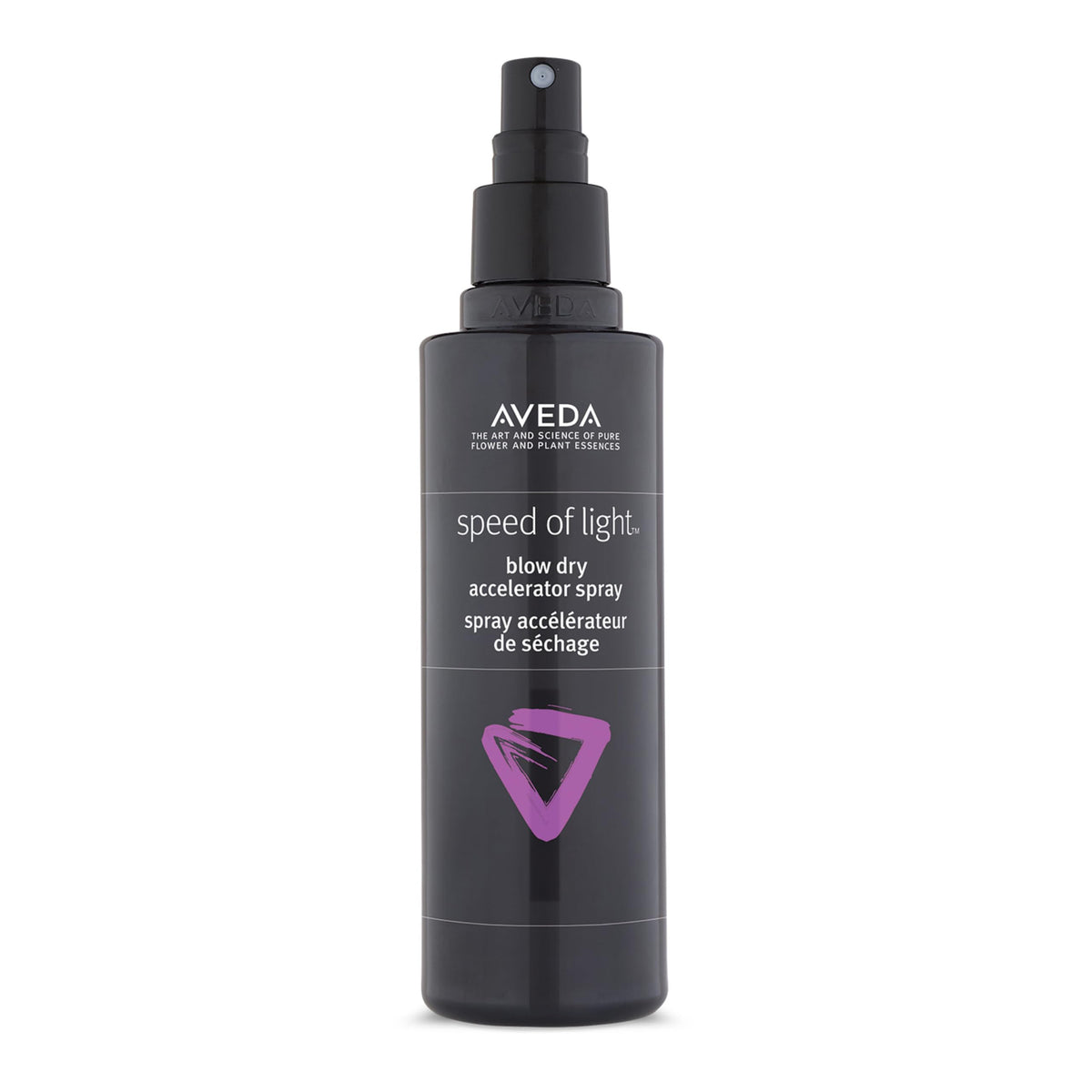 Aveda Speed of Light bottle being poured for easy application and faster styling