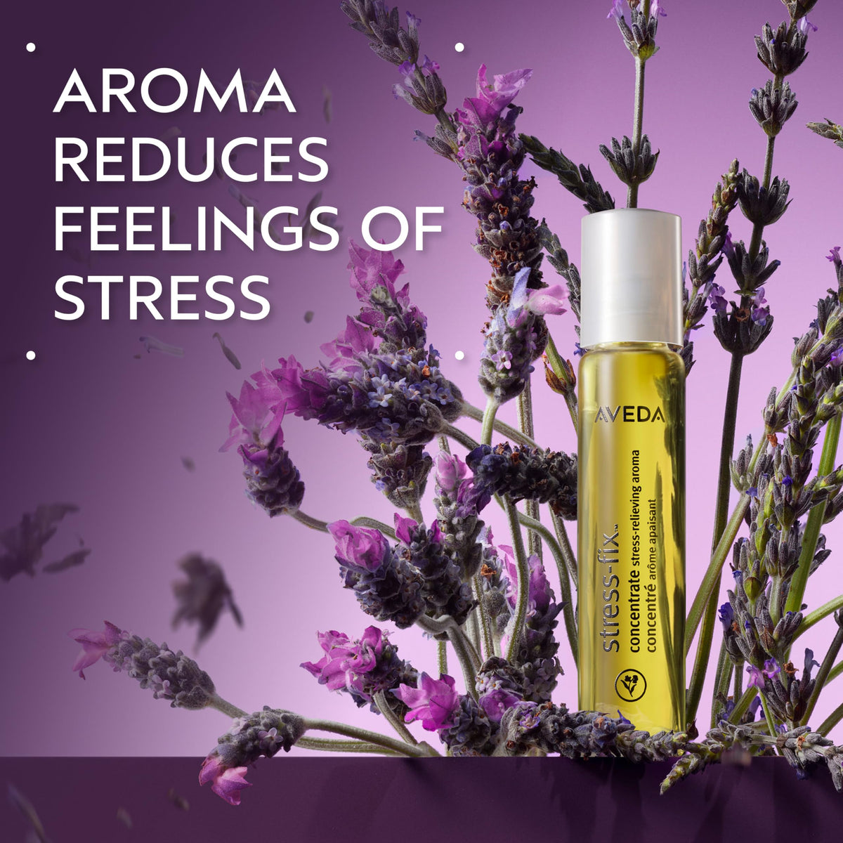 Aveda Stress-Fix Concentrate Rollerball aroma diffusion promotes relaxation during busy days.