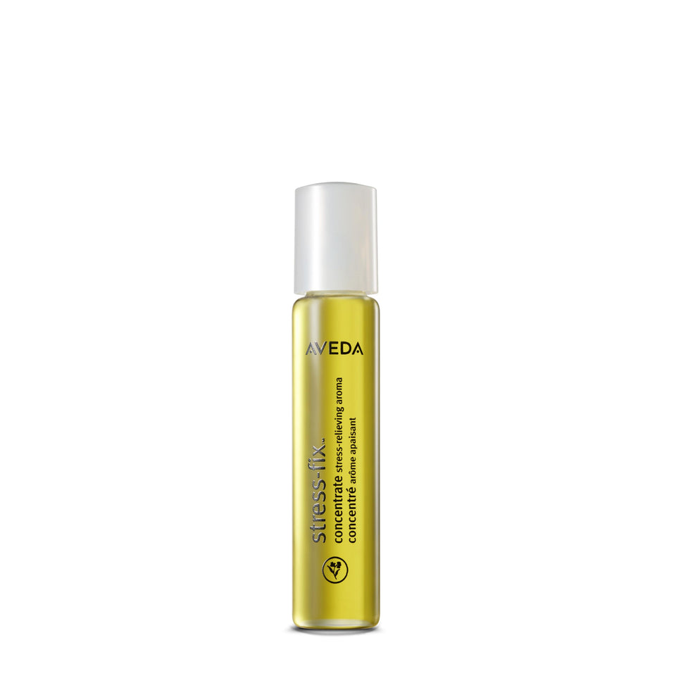Aveda Stress-Fix Concentrate Rollerball targets pulse points for quick calming aroma.