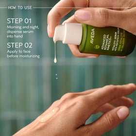 Citrus-herbal aroma with grapefruit and mandarin oils depicted.
