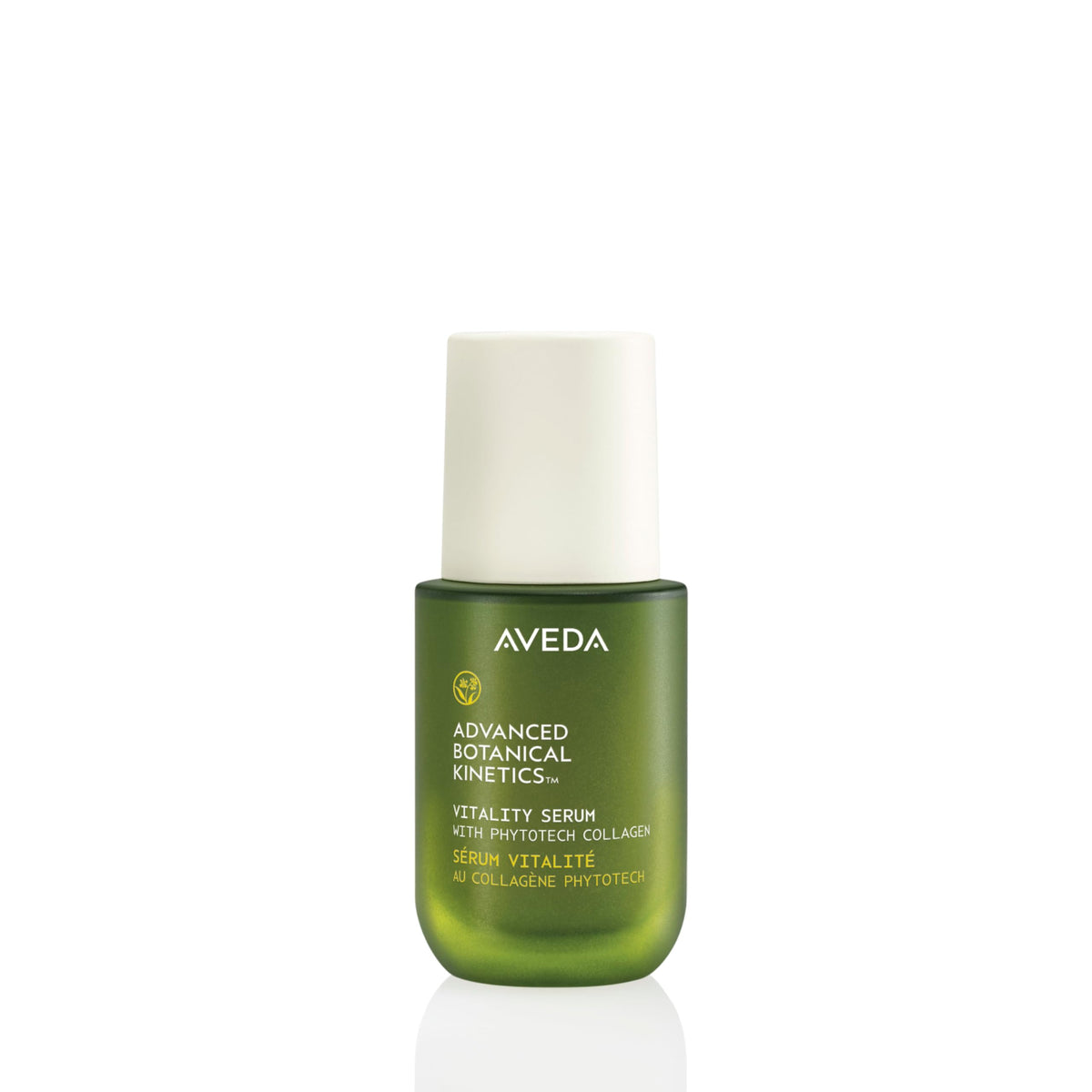 Aveda Vitality Serum bottle front promotes hydrated, radiant skin.