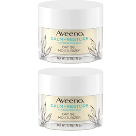 Aveeno Calm + Restore oat gel moisturizer daily-use texture close-up