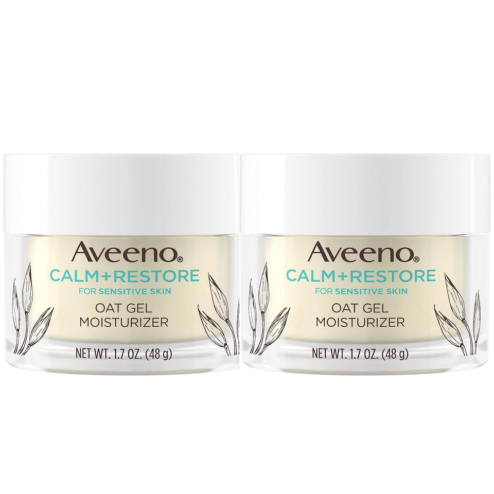 Aveeno Calm + Restore oat gel moisturizer 2-pack soothing sensitive skin