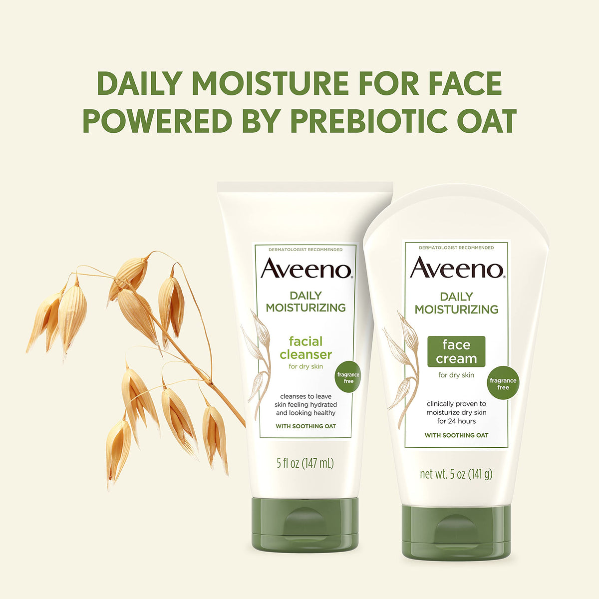 Bundle image showing fragrance-free face cream and body lotion.