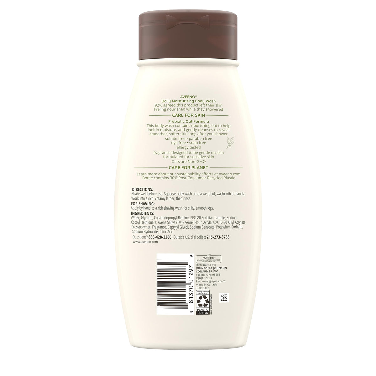 Aveeno dermatologist-backed branding supports trusted anti-aging care.