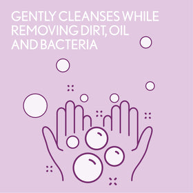 Aveeno Stress Relief bottle label closeup highlights oat-based soothing formula.