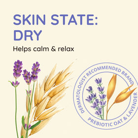 Aveeno Stress Relief Lotion hand-application scene demonstrates quick absorption and hydration