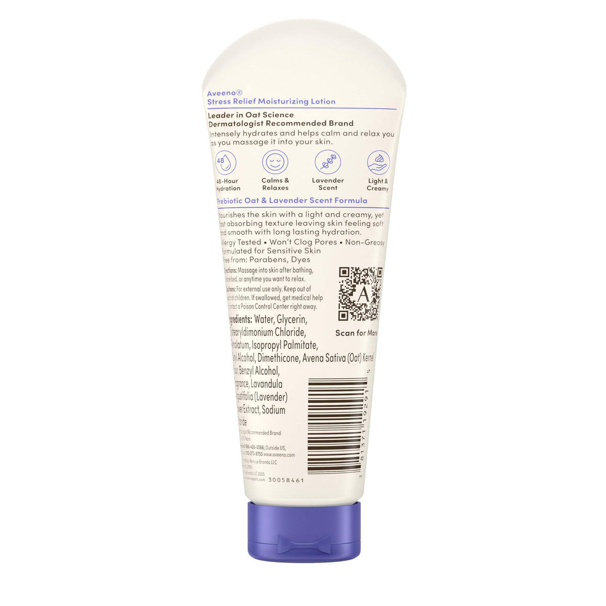 Aveeno non-greasy formula image suggests quick absorption leaving skin soft and comfortable