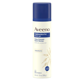 Aveeno Therapeutic Shave Gel with Oat and Vitamin E for a smooth close shave.