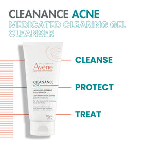 Avène Cleanance gel texture close-up demonstrating creamy, soothing cleanser for sensitive skin