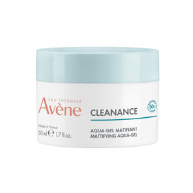 Avène Cleanance Aqua Cream-in-Gel 50ml close-up texture showing lightweight hydration and matte finish