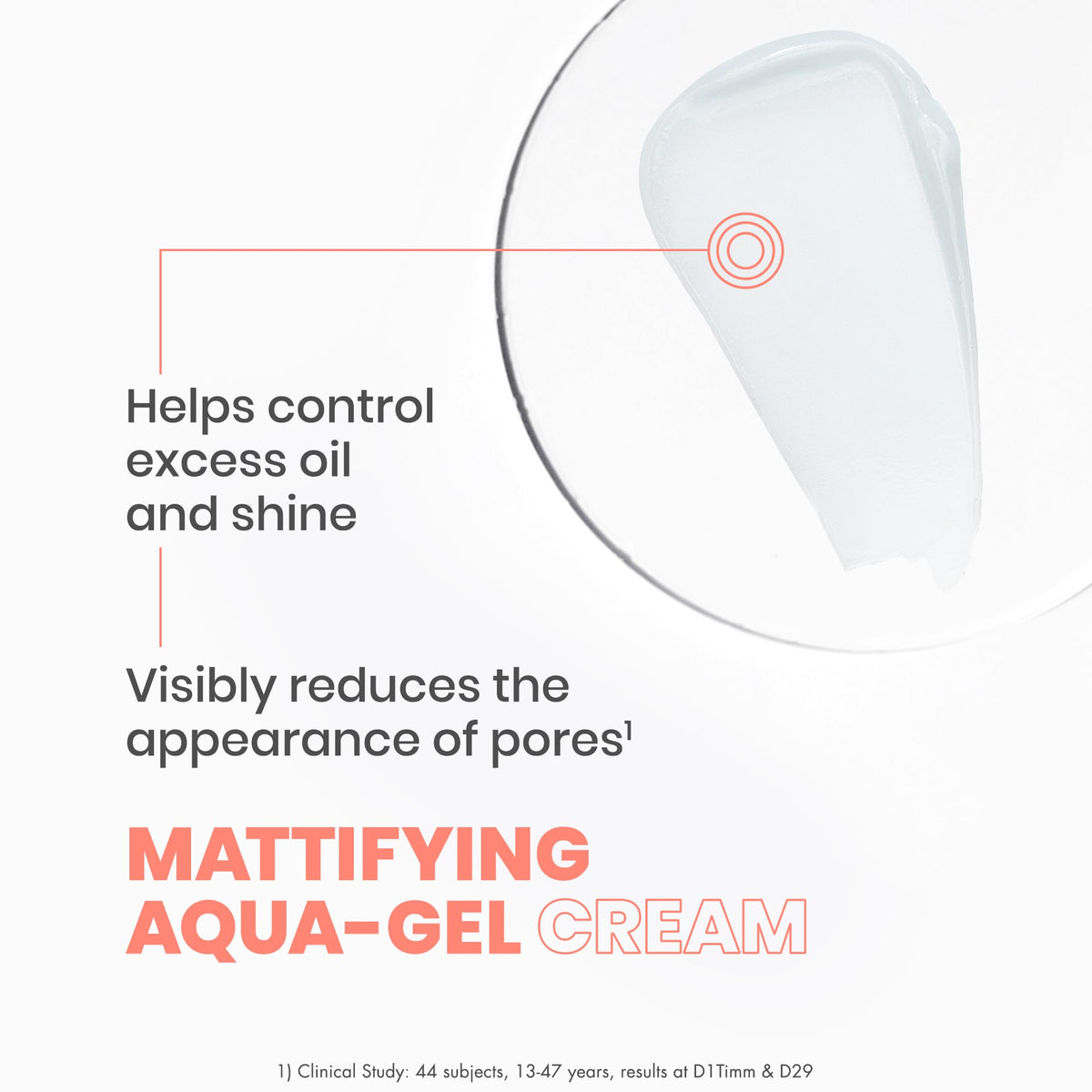 Avène Cleanance Aqua Cream-in-Gel 50ml matte finish on skin reduces shine visually