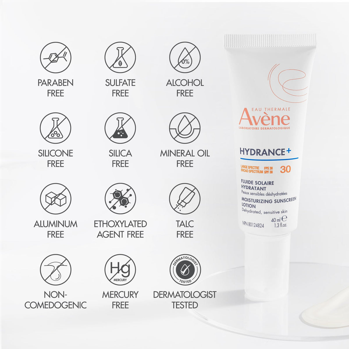 Compact 1.3 fl oz bottle supports on-the-go hydration and sun protection