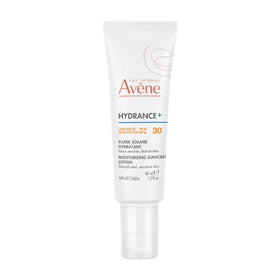 Avène Hydrance+ Moisturizing Sunscreen Lotion bottle front for daily hydration and mineral SPF 30