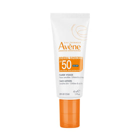 Avène Mineral Sunscreen Face Lotion bottle shows universal nude tint for daily protection.
