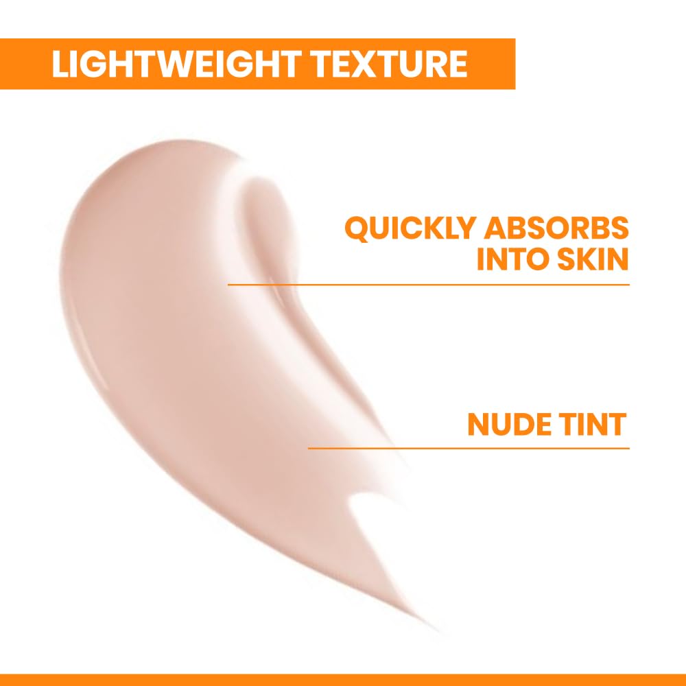 Texture close-up shows lightweight mineral formula that absorbs quickly.
