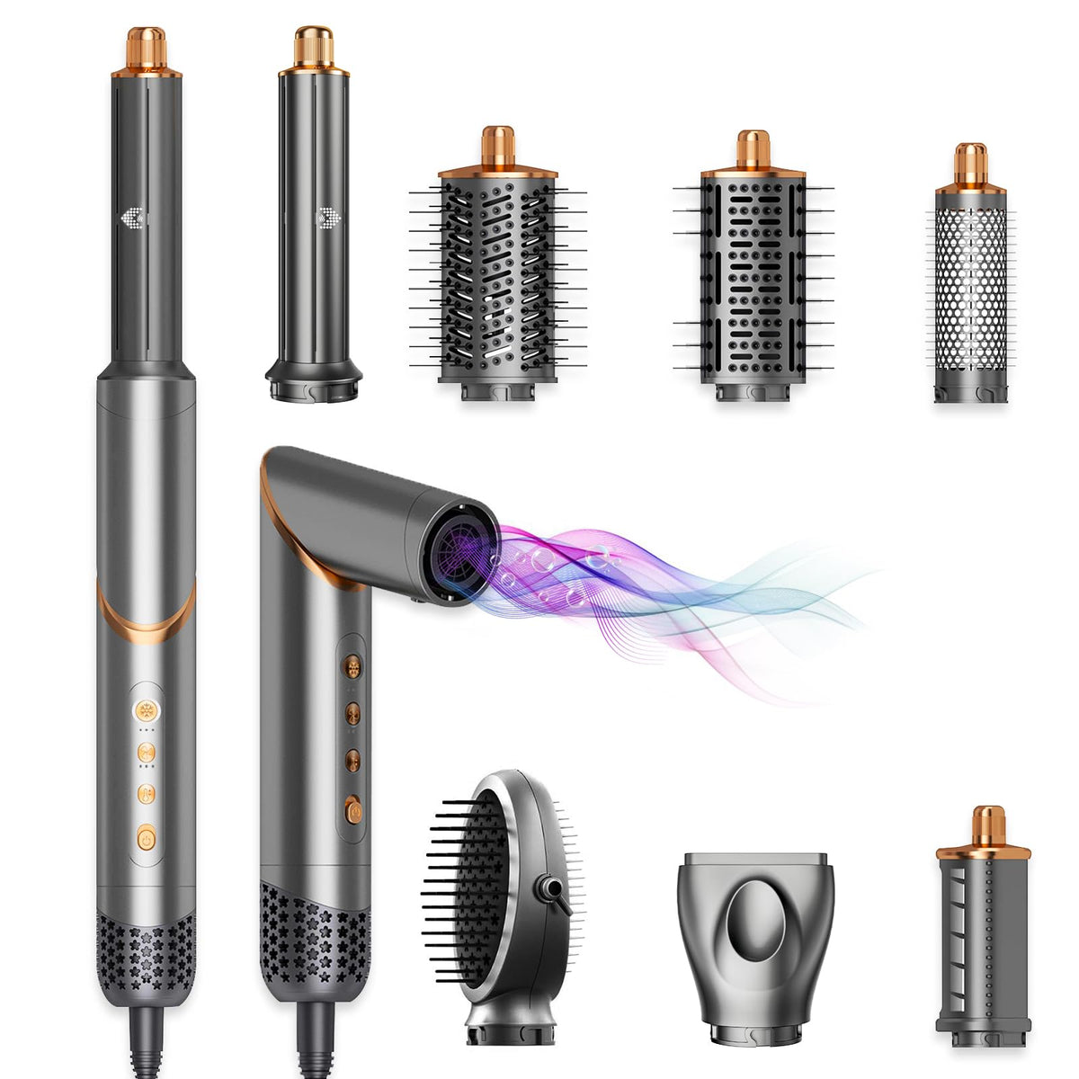 AVENHO 8-in-1 hot air brush main unit for versatile styling at home