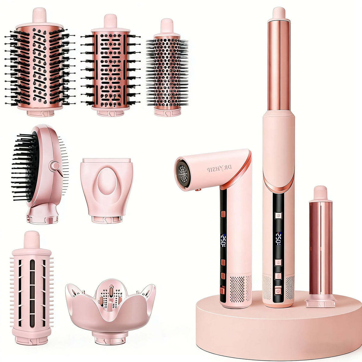 AVENHO 9in1 hot air styler package showcases versatile styling for home use.