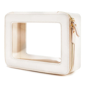Aveniee Clear Makeup Bag Organizer front view, stylish travel storage for cosmetics