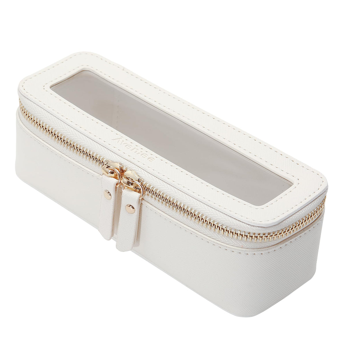 Aveniee Clear Makeup Brush Bag exterior shows transparent TPU for instant visibility.