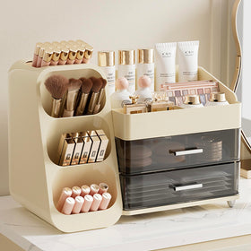 Aveniee makeup organizer with large capacity storage on the vanity.