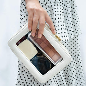 Aveniee Waterproof makeup pouch with durable zippers, easy to wipe clean
