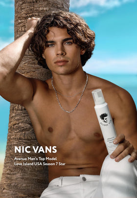 Avenue Man Argan Oil Mousse application foam offers lightweight texture for voluminous hair