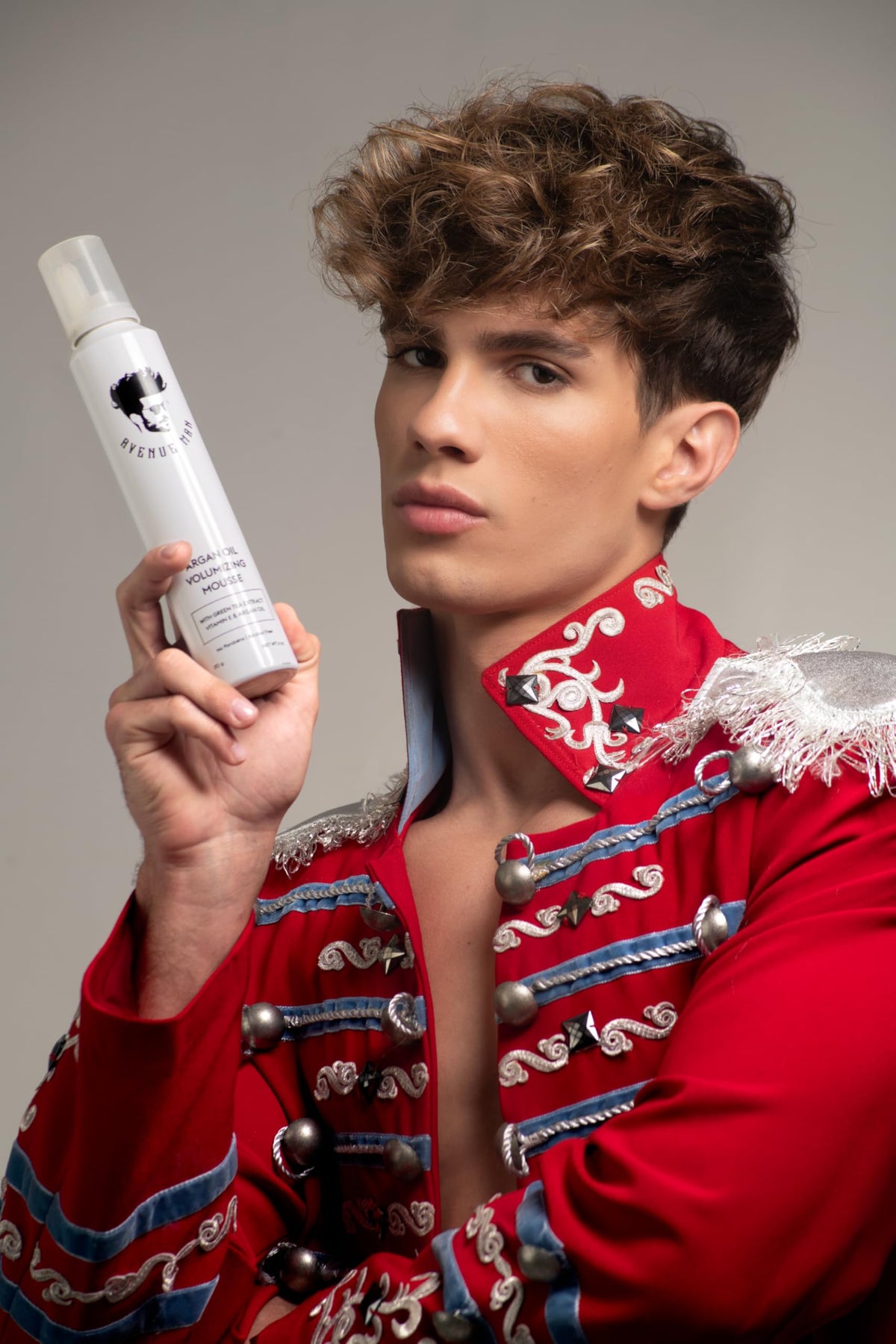 Avenue Man Argan Oil Mousse barber-grade formula protects hair during styling