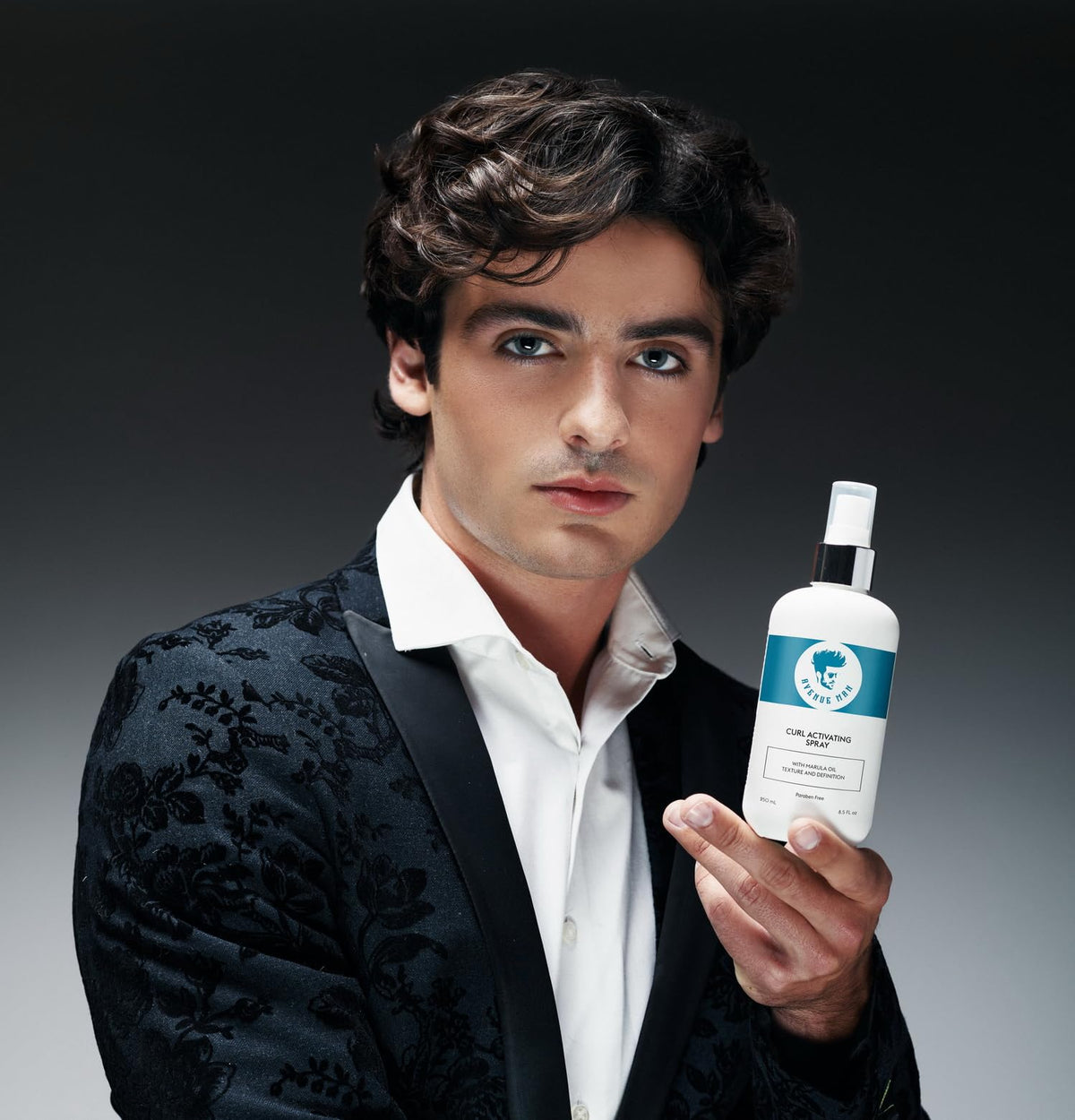 Spray mist with no crunch visible on natural curls