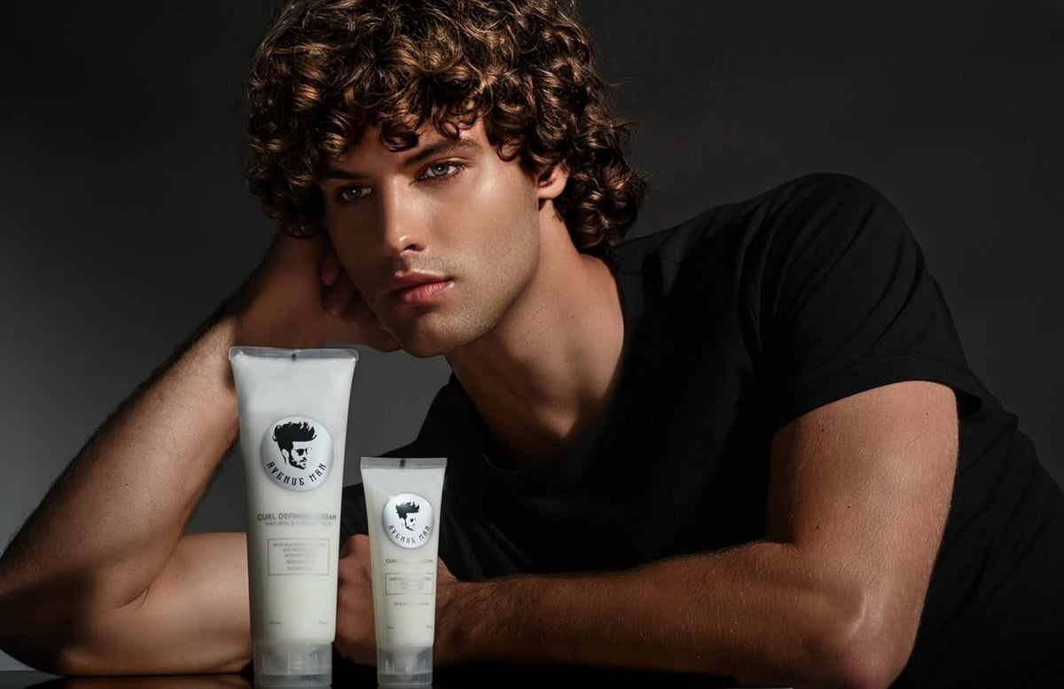 Texture close-up of Avenue Man cream for smooth application.