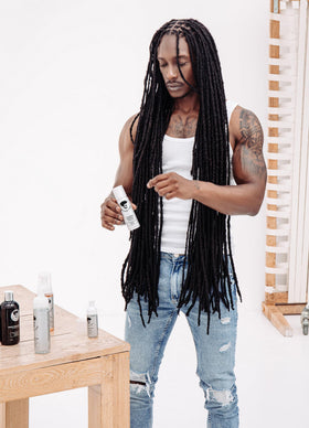 Avenue Man humidity-resistant spray keeps styles intact outdoors.