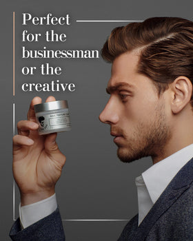 Avenue Man Texture Clay with soy protein supports texture without weighing hair down.