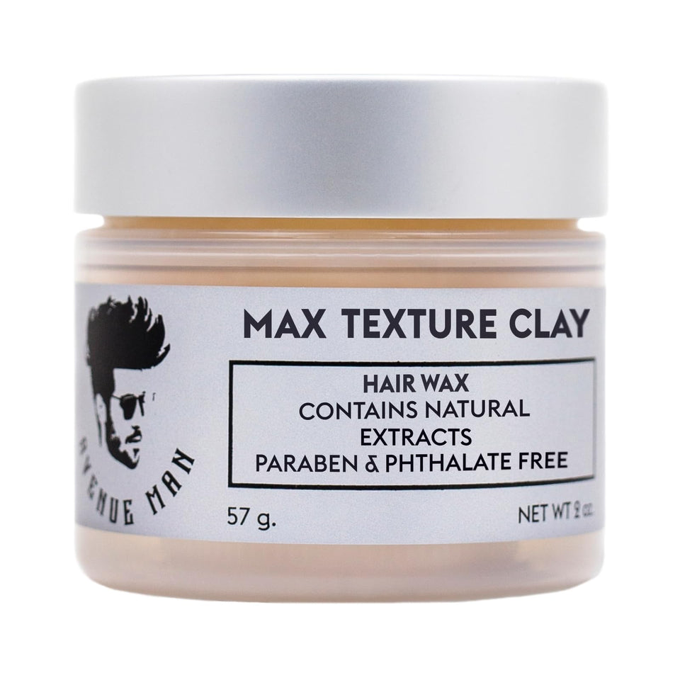 Avenue Man Texture Clay with strong hold for defined matte styles.