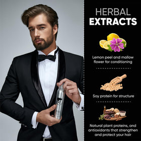 Avenue Man Texture Spray application shows easy mist for flexible hold.