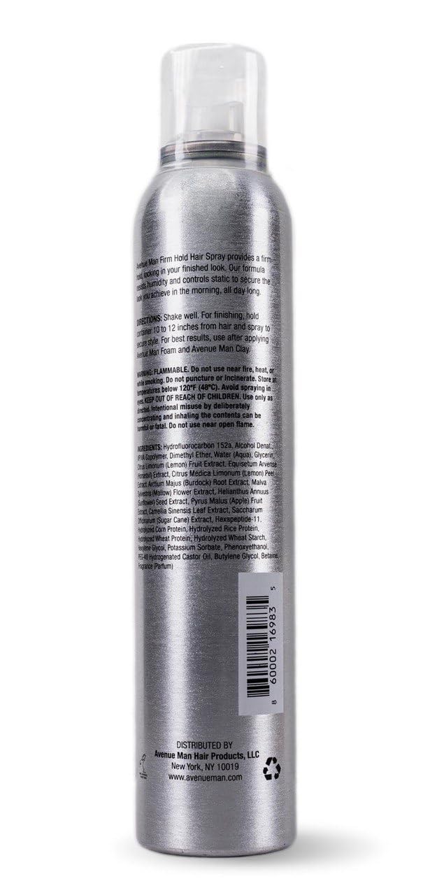 Avenue Man Texture Spray fits daily use with pomade, wax, or cream.