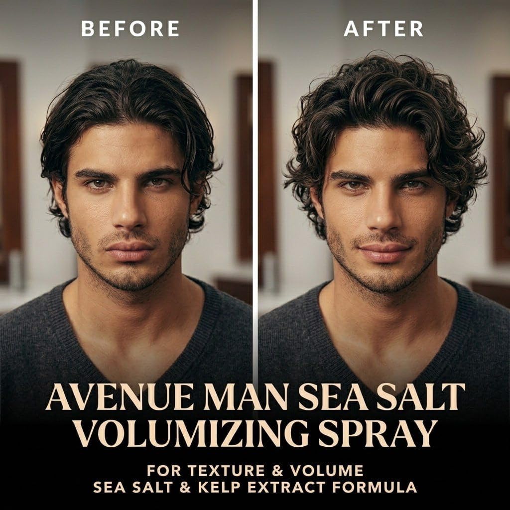 Avenue Man textured hair sea salt style demonstrates natural wave.