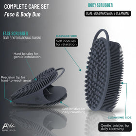 Avilana face brush close-up with soft bristles for sensitive skin
