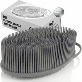 Avilana Silver Edition exfoliator bristles close-up for deeper smoothing.