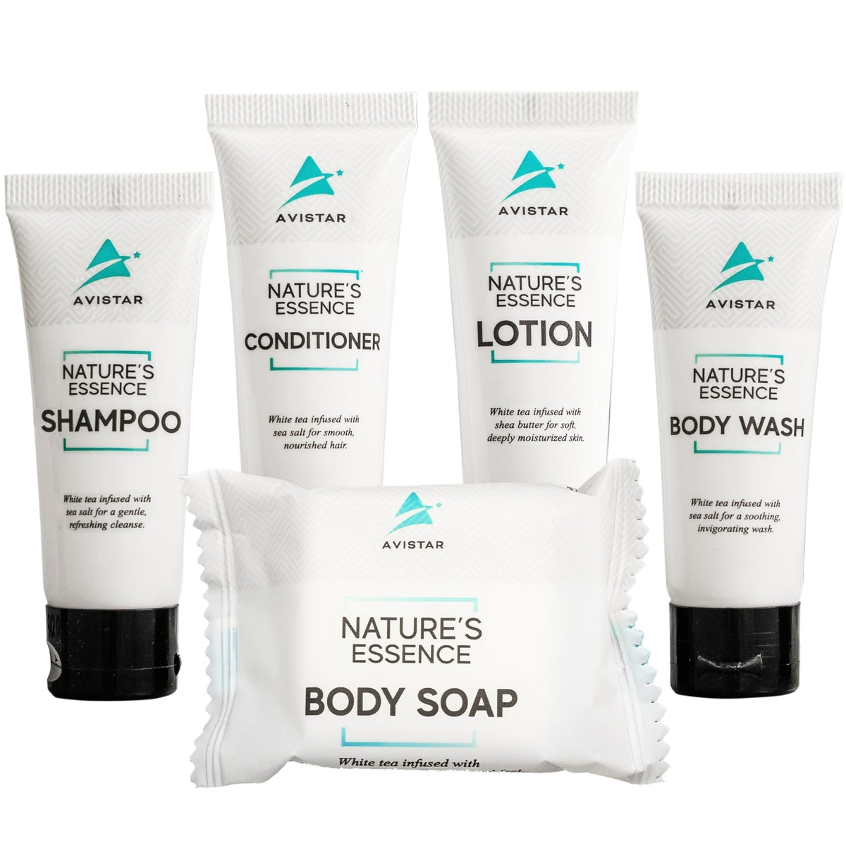 Avistar 270-piece hotel toiletries bulk set for elegant guest bathrooms