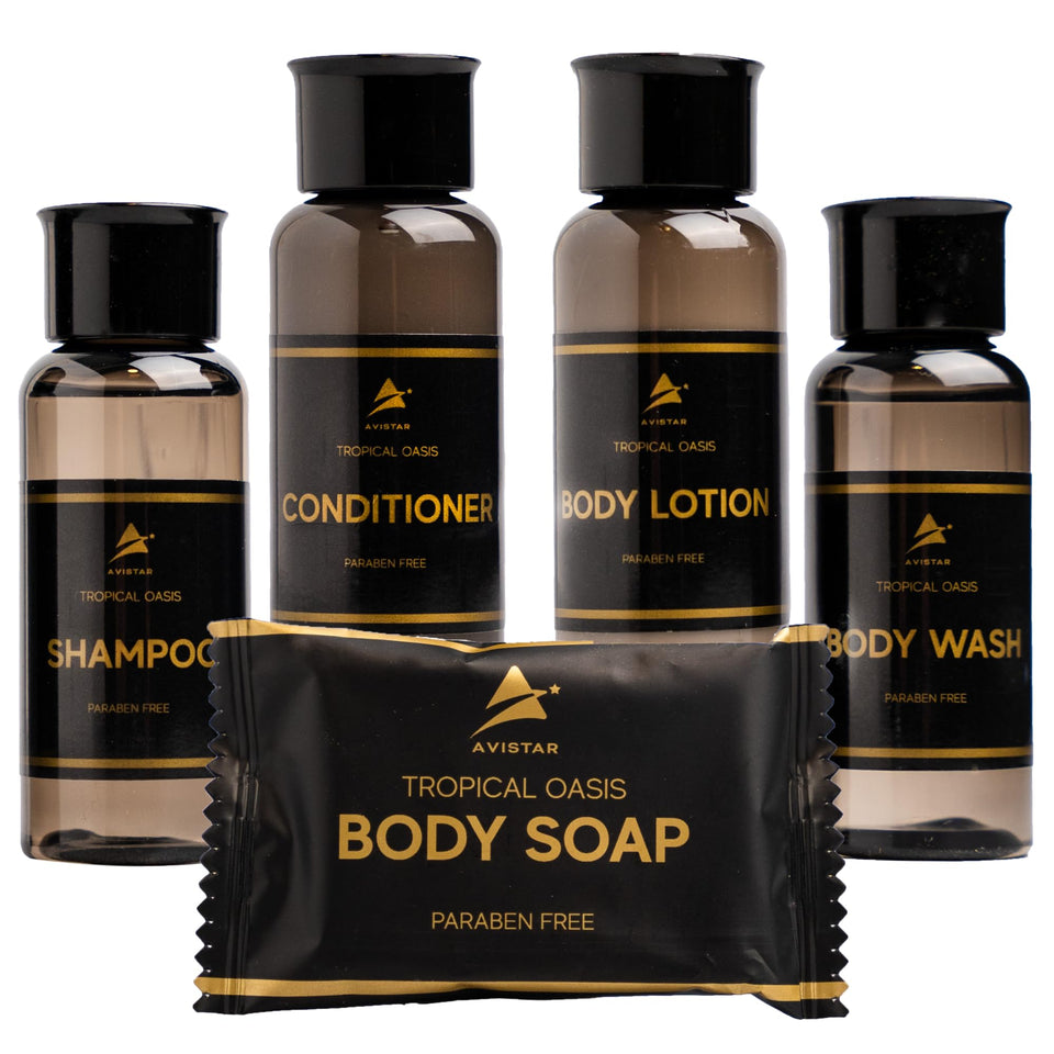 Avistar hotel shampoo bulk pack offers gentle cleansing for guest rooms