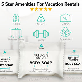 Avistar individually wrapped soap bars for hygiene in hotels and accommodations