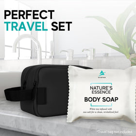 Avistar travel-size soap bars are compact and travel-ready for stays