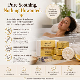 Avital's Apiaries lavender-lemongrass bath-bomb aroma calms senses.