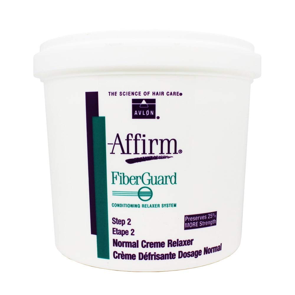 Avlon Affirm FiberGuard Conditioning Creme Relaxer Step 2 in action for gentle conditioning and fiber protection.
