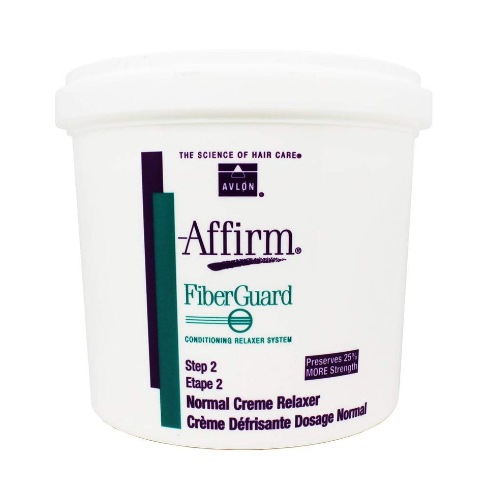 Avlon Affirm FiberGuard Conditioning Creme Relaxer Step 2 in action for gentle conditioning and fiber protection.