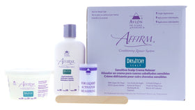 Avlon Affirm spatula shown for smooth, mess-free cream application during relaxer use.