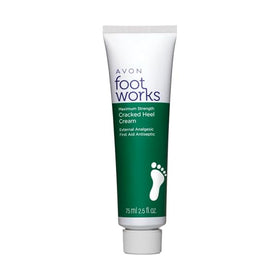 AVON 2 Foot Works cream being applied to heel for smoothing.