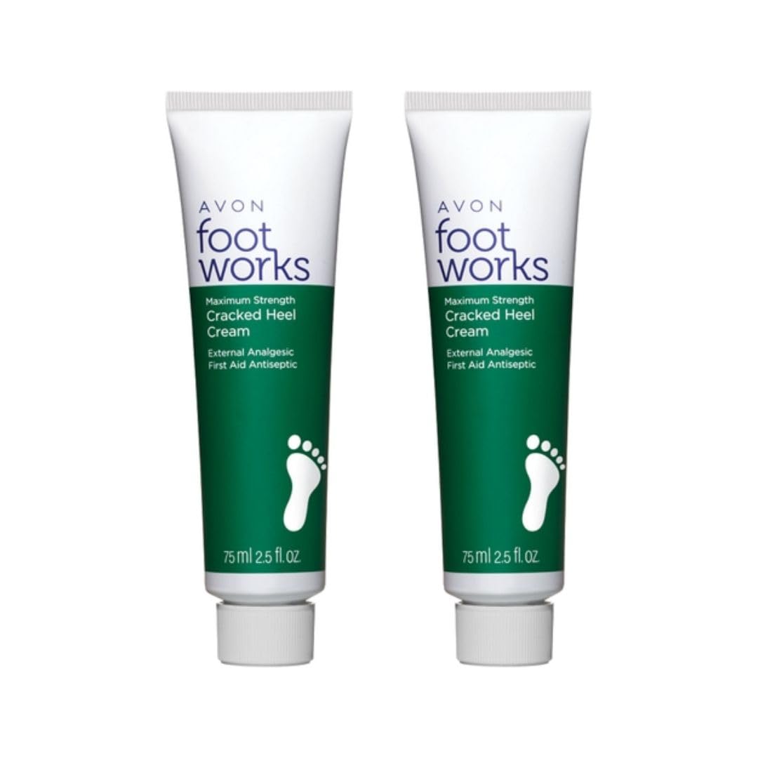 AVON 2 Foot Works cracked heel cream tube delivering deep hydration.