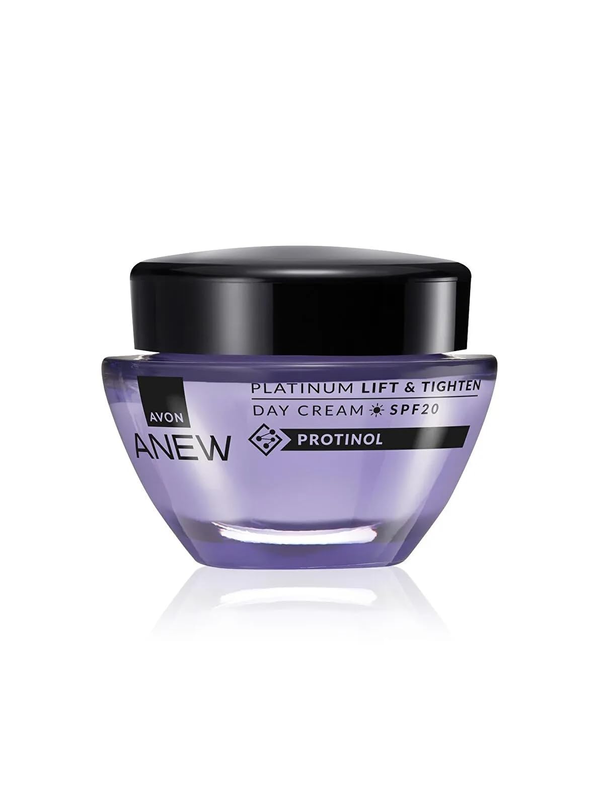 AVON Anew Platinum day and night duo packaging highlights the complete routine.