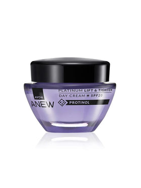 AVON Anew Platinum day and night duo packaging highlights the complete routine.